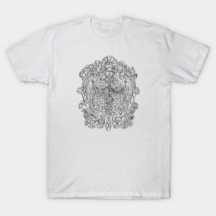 Ornament, hand drawn, Jugendstil, Art Deco T-Shirt